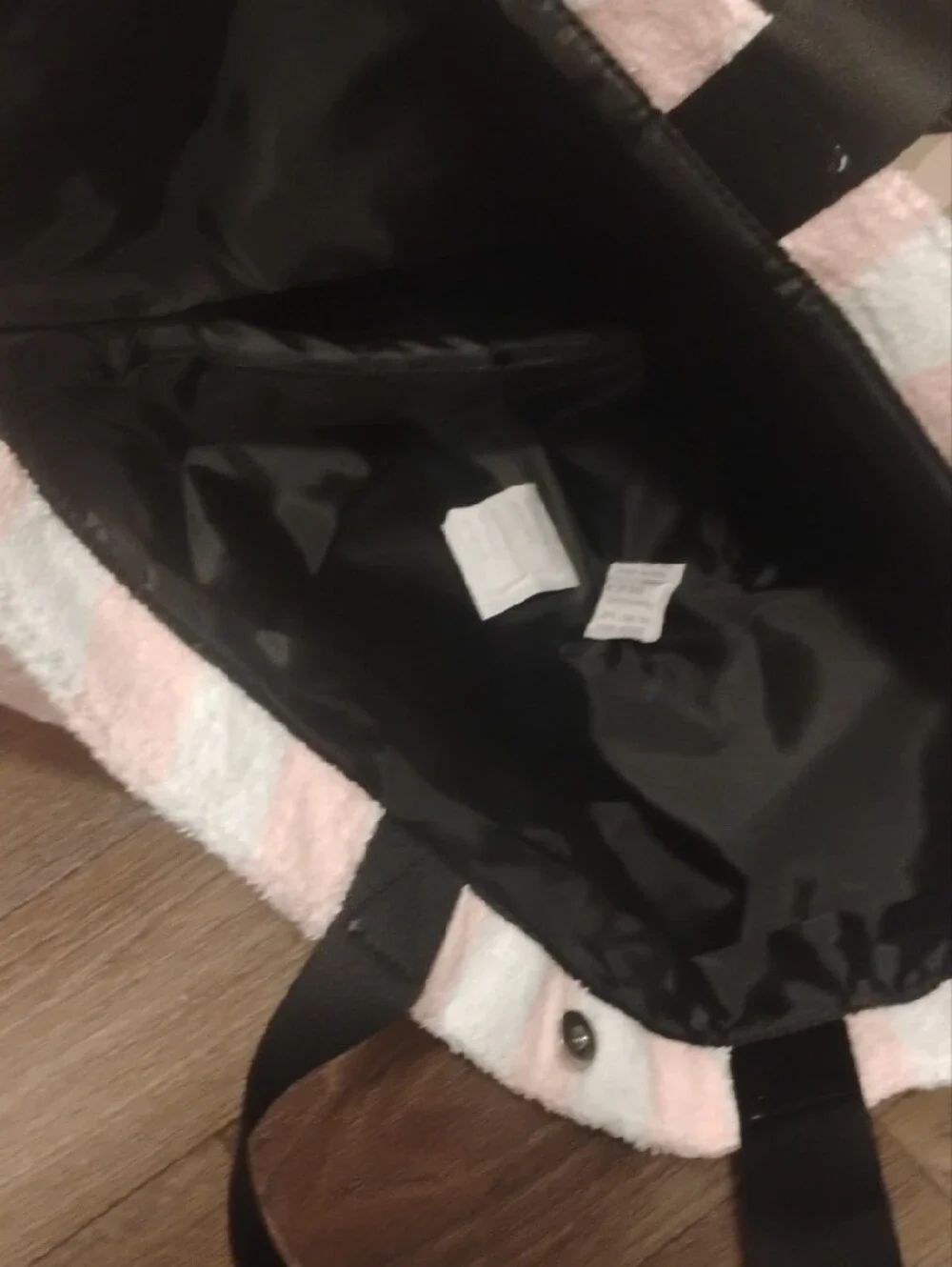 5/$20 NWT Victoria's Secret Pink And White Striped Terry Cloth Tote